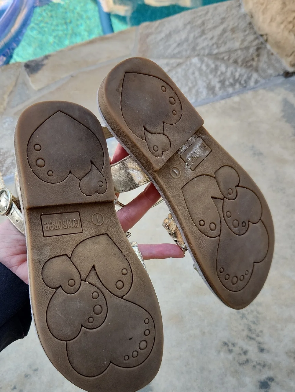 Gymboree gold sandals